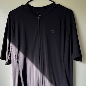 Baleaf Black Athletic Cycling Top with Gray Logo